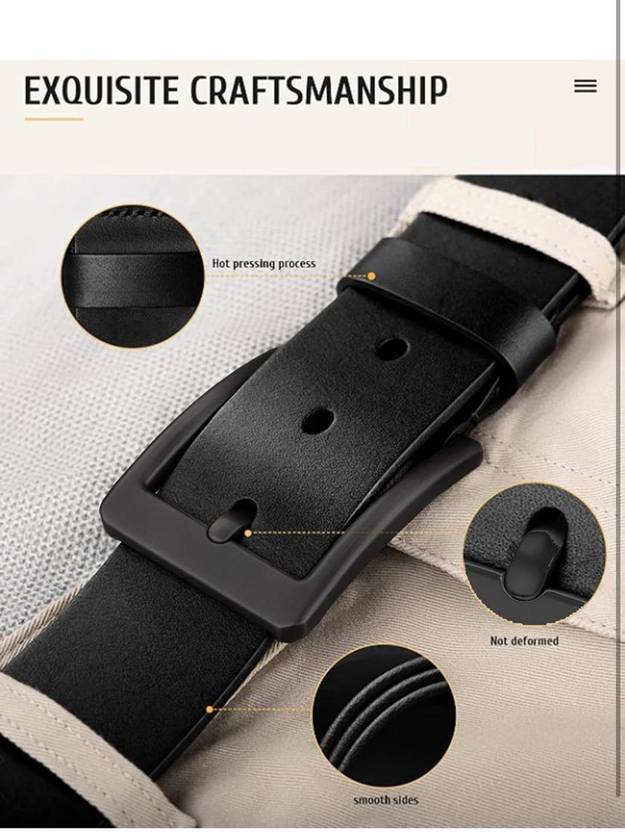 Men Formal, Casual, Party Multicolor Genuine Leather Belt