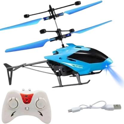 sky toys Remote control Helicopter toy with dual mode lighting & charging cable for kids  (Multicolor)